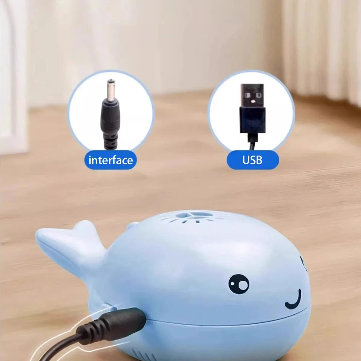 Cat Electric Toy Portable Floating Ball Cat Toys USB-powered Kitten Interactive Playing Ball Toys Cartoon Training Toy for Cat