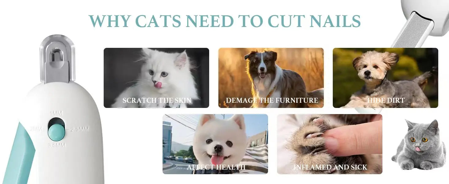 Professional Cat And Dog Nail Clippers Safe Comfortable Pet Nail Trimmer with Adjustable Hole Pet Hair Clippers Pet Care Trim