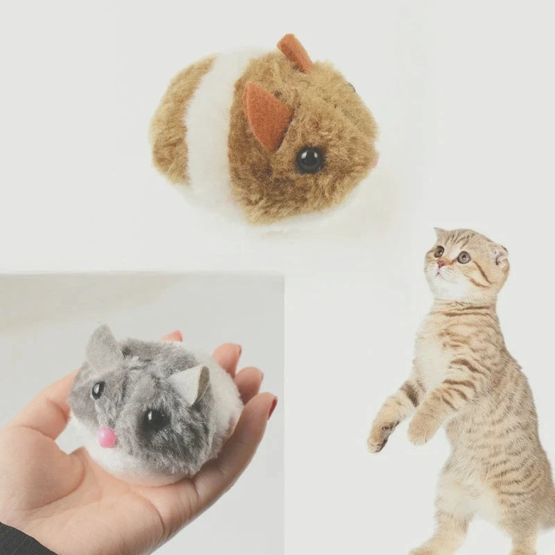 Cute Mouse Cat Toys Cat Supplies Plush Toy Shake Movement Mouse Pet Kitten Funny Plush Little Mouse Interactive Cat Toys