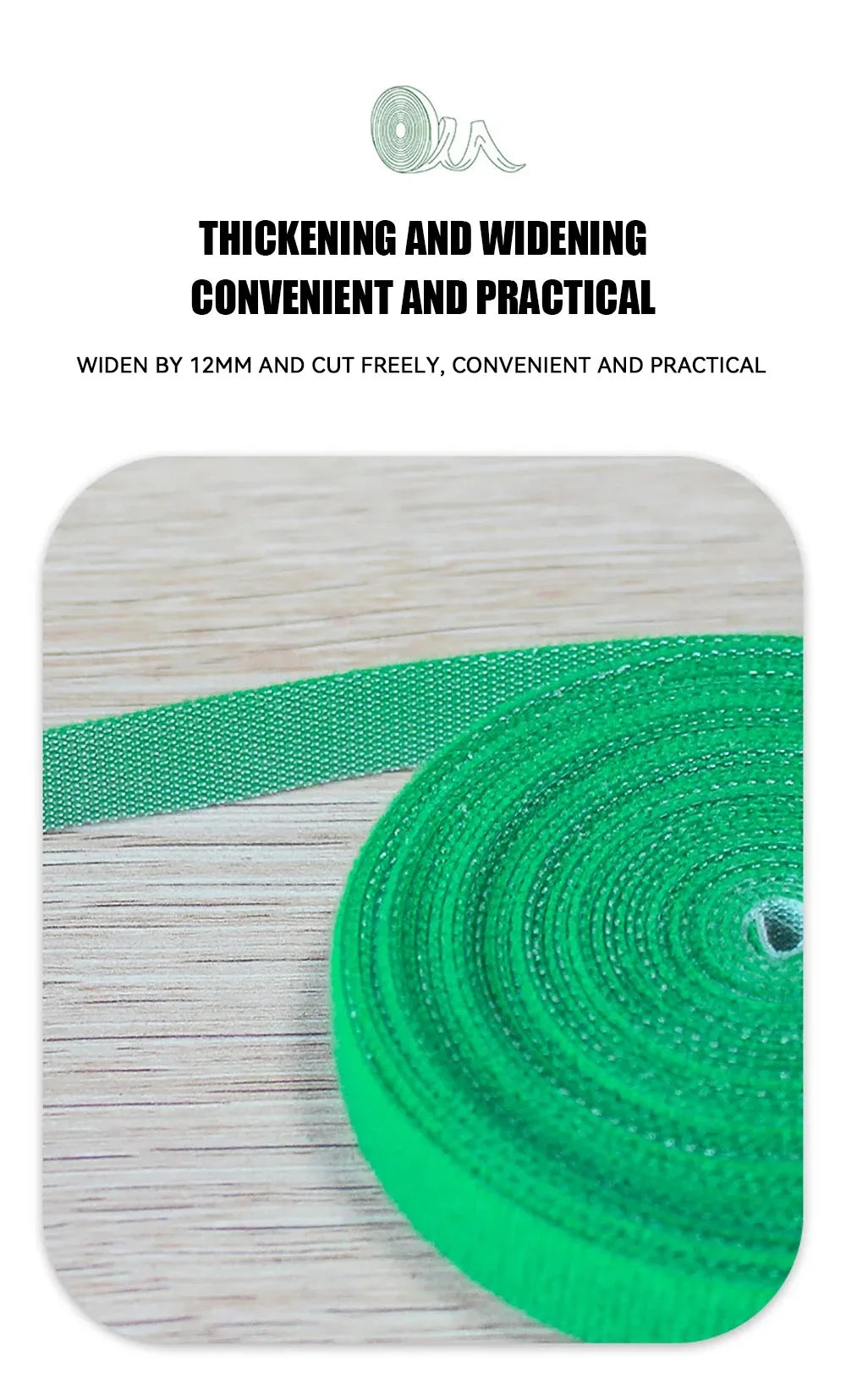 Tutors for Plants Self-adhesive Plant Nylon Cable Tying Climbing Plant Support Green Fastener Tape Reusable Care Garden Supplies