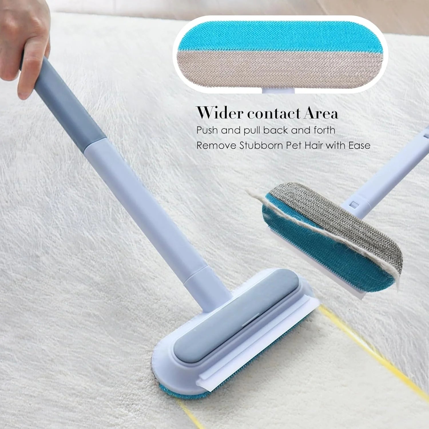 Pet Hair Removal Set Tool Reusable Static Removal Gloves Double-Sided Grooming Gloves Remove Dog Cat Hair Furniture, Carpet