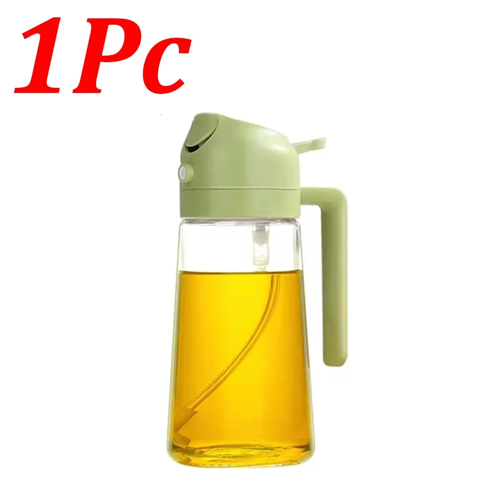 1-4Pcs 2in1 500ml Plastic Spray Oil Sprayer Cooking Oil Sprayer BBQ Picnic Kitchen Tools BBQ Cooking Oil Dispenser