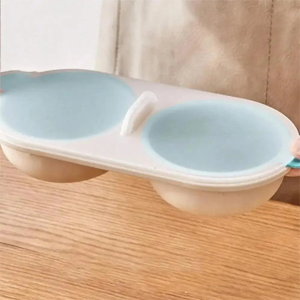 Microwave Egg Cooker Double Layers with Lid Non-Stick Bottom Hot Spring Egg Mould Steamed Egg Maker Kitchen Tools