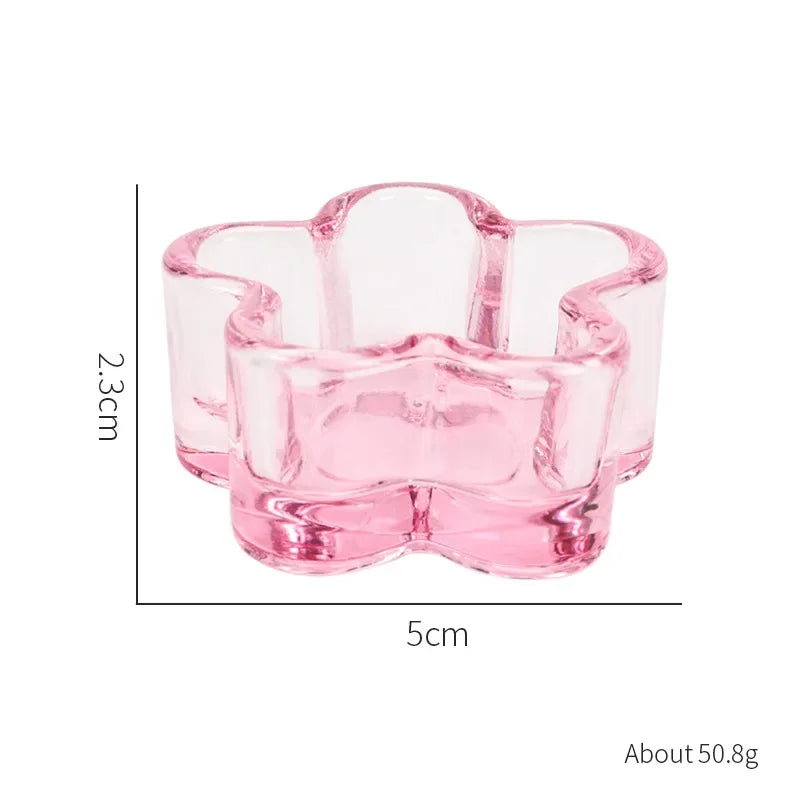 Acrylic Powder Liquid Crystal Glass Cup Aurora Colorful Cup Nail Brush Washing Mug Nail Art Tools Liquid Powders for Mixing Bowl