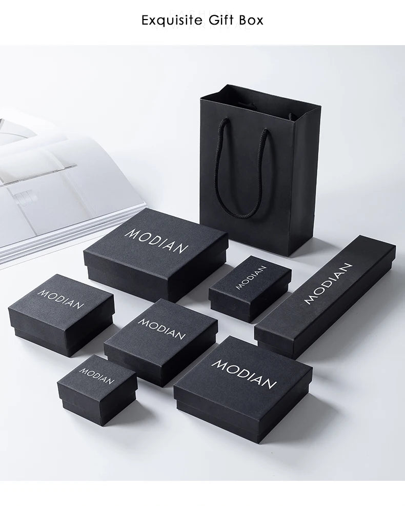 MODIAN 925 Sterling Silver Elegant Pink Crystal Heart Finger Rings For Women Birthday Romantic Gift Fine Jewelry Accessories