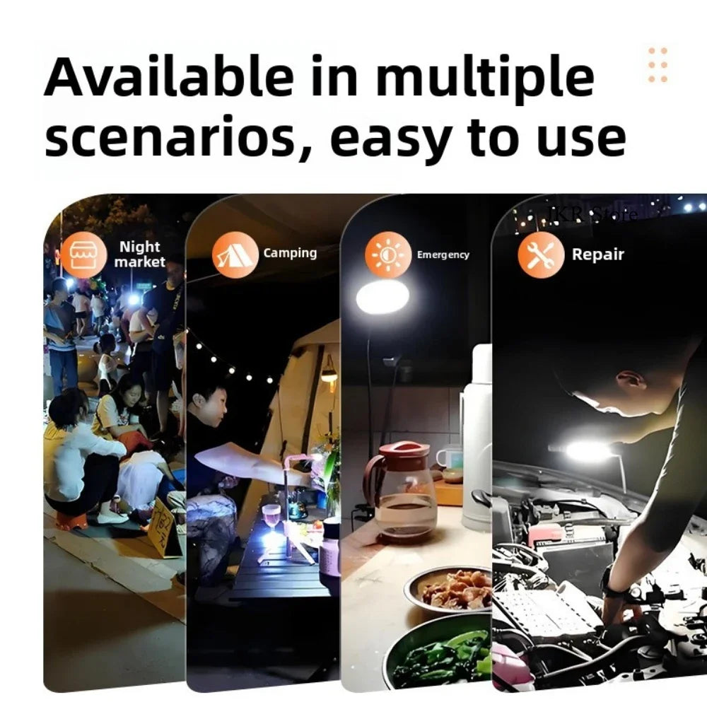 Rechargeable LED Indoor and Outdoor Emergency Portable Light (with Battery) Flash BBQ Tent Camping Light Lights Lamp Lantern
