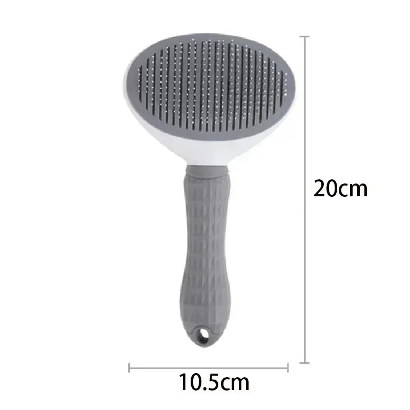 One-Click Pet Hair Removal Comb for Effortless Grooming of Dogs and Cats - Float Hair Removal Slicker Brush