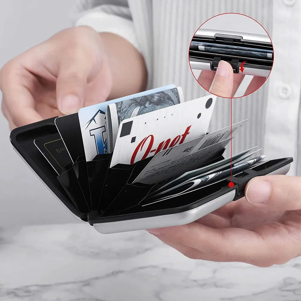 Aluminum Anti-Theft Wallets RFID Blocking Credit Card Holder RFID Wallet Metal Waterproof ID Card Case Coin Purse for Men Women