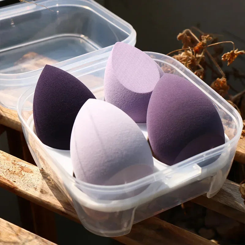 4pcs Makeup Sponge Cosmetic Puff Dry and Wet Combined Cosmetic Egg Women Foundation Powder Puff Bevel Cut Makeup Sponges
