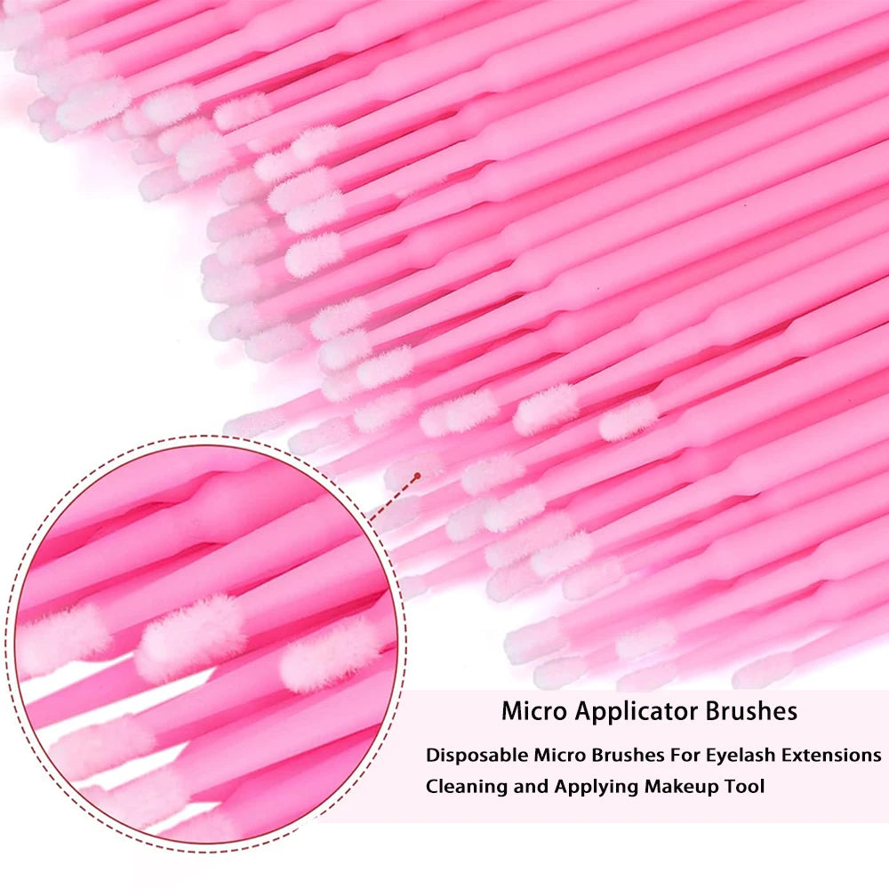 100pcs/box Disposable MicroBrush Eyelash Cleaning Brush Lash Extension Individua Tool For Eyelashes Removing Swab Accessories