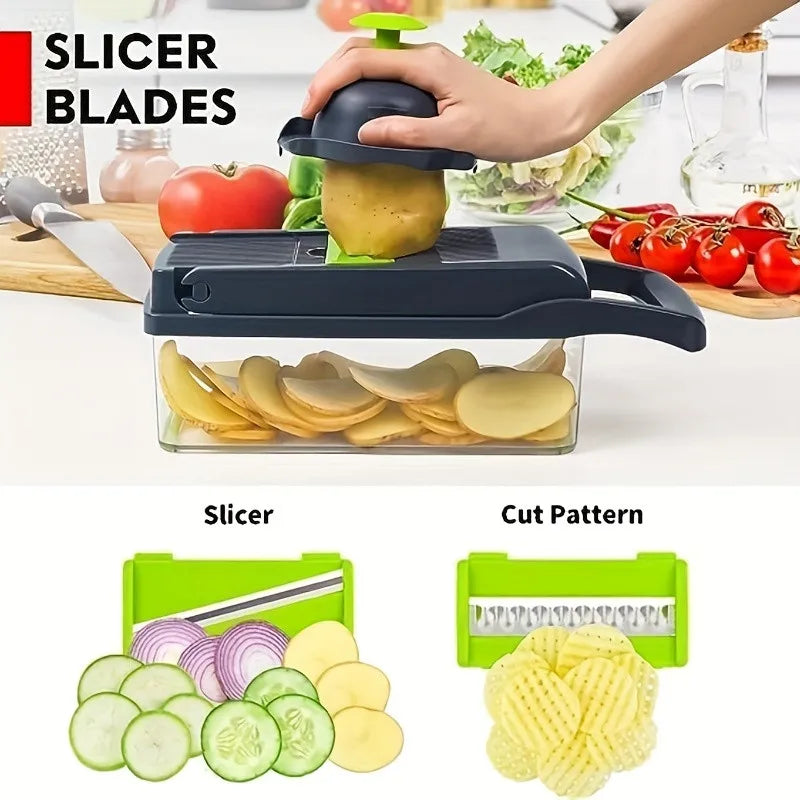Multifunctional Vegetable Chopper Handle Food Grate Food Chopper Vegetable Slicer Dicer Cut Kitchen Items Onion Chopper ﻿
