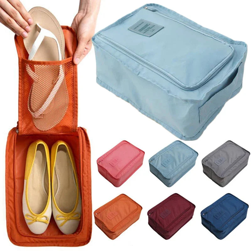 Portable Shoe Bags Travel Dust-Proof Holds Multifunction Waterproof Folding Storage High Capacity Student Shoe Pouch Organizer
