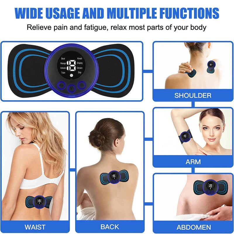 Electric TENS Pulse Neck Massager EMS Cervical Massage for Neck Back Body Electric Muscle Stimulator Electrostimulator 19 Gears