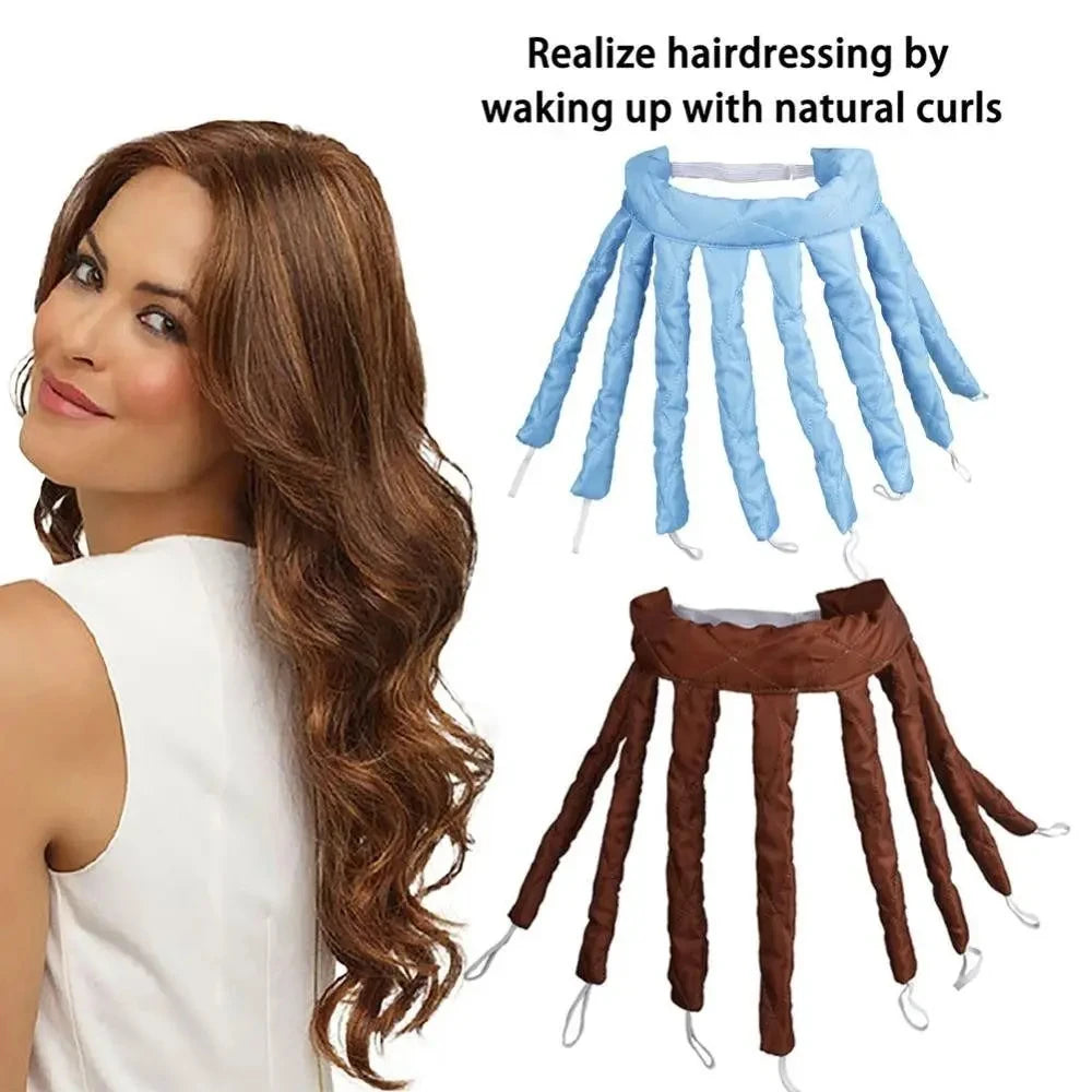 Octopus Curler Headband Nightcap Suitable for Long Hair Satin Non Thermal Curling Iron Adjustable Strap Styling Tools