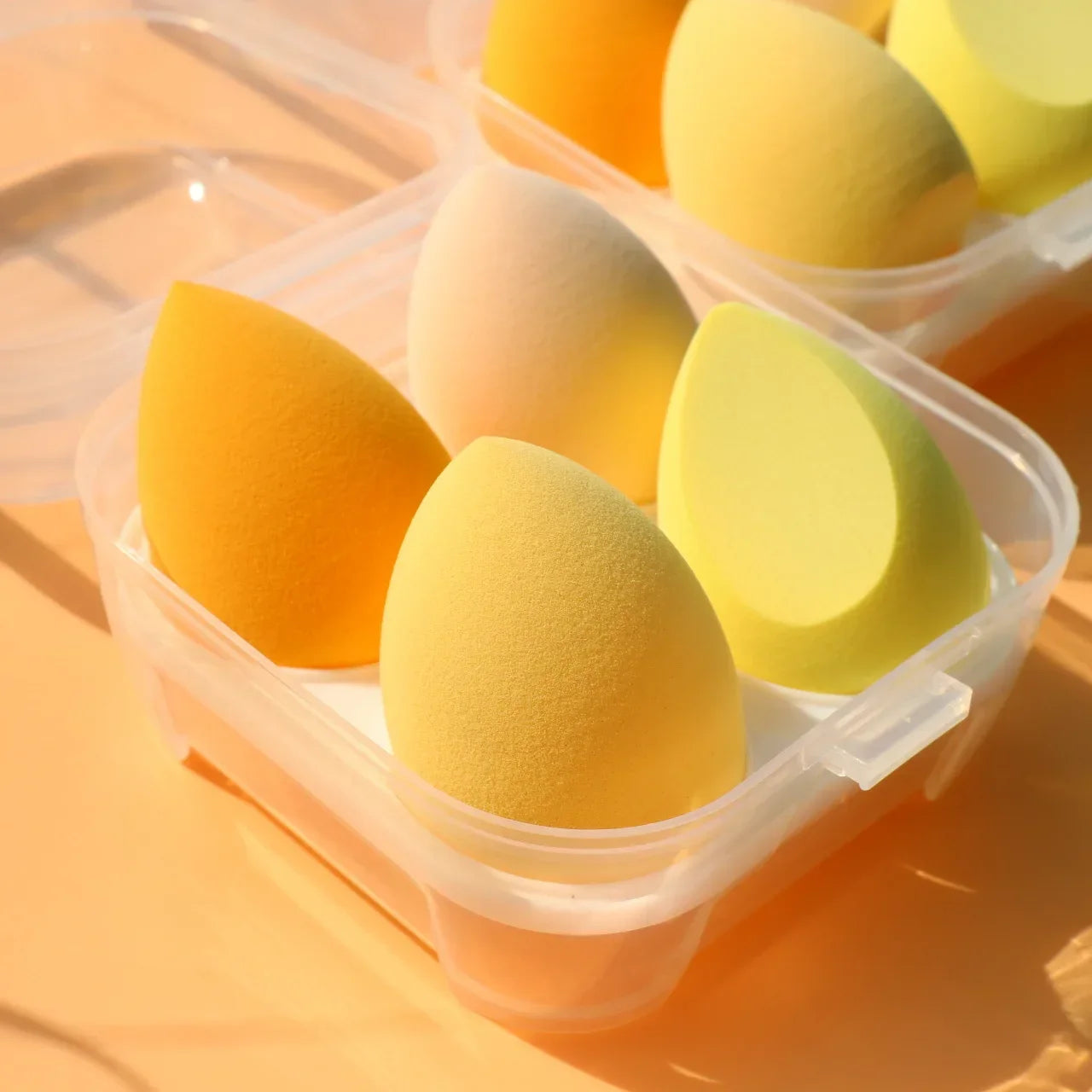 4pcs Makeup Sponge Cosmetic Puff Dry and Wet Combined Cosmetic Egg Women Foundation Powder Puff Bevel Cut Makeup Sponges