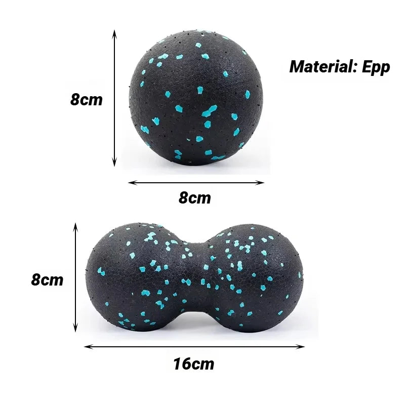 EPP Lacrosse Myofascia Ball Peanut Massage Ball High Density Lightweight Fitness Body Fascia Exercise Relieve Pain Yoga Ball