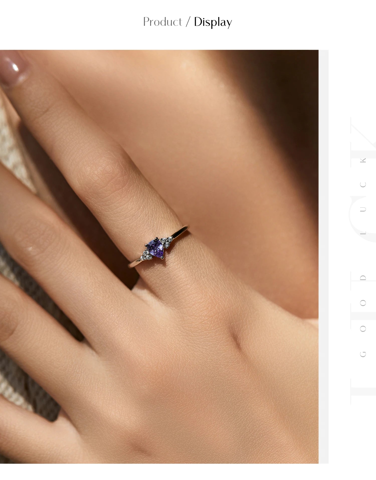 MODIAN 925 Sterling Silver Water Drop Cocktail Ring Classic Prong Purple Cubic Zirconia Rings For Women Female Fine Jewelry