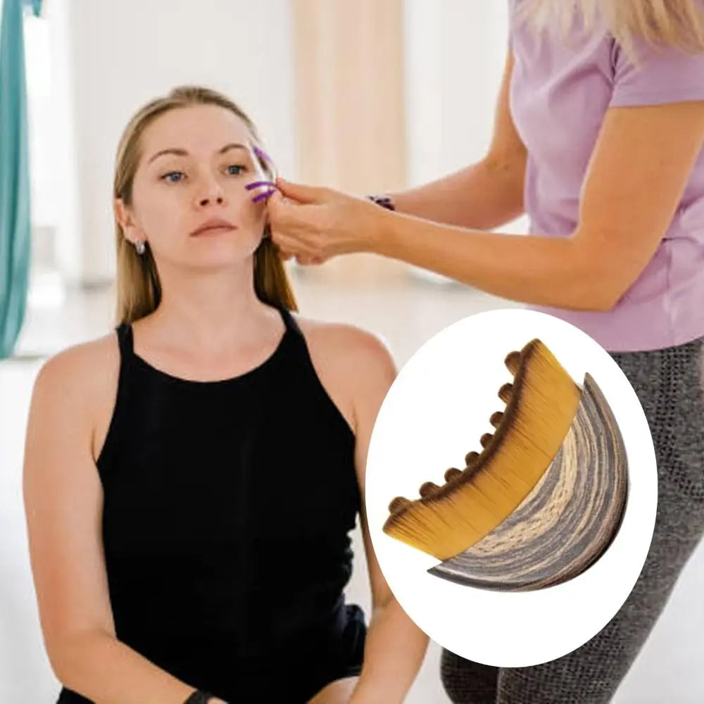 Portable Lymphatic Contour Face Brush Multi-function Chin Reduce Puffiness Lymphatic Drainage Face Brush Facial Sculpting Tool