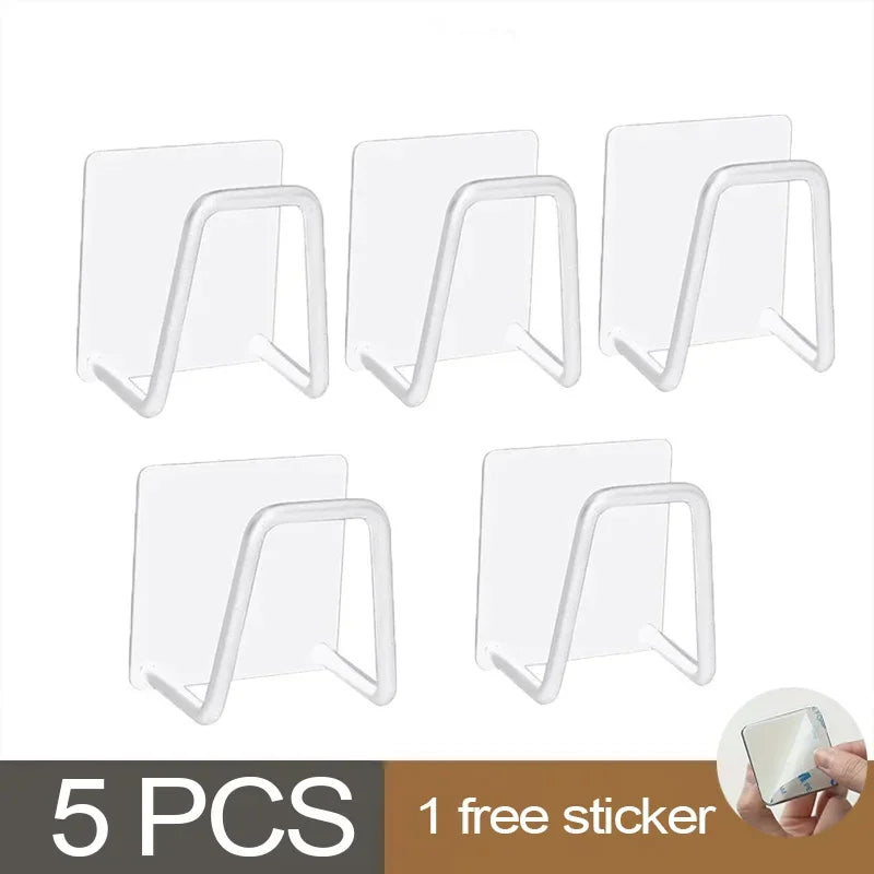 Kitchen Sponge Holder Sink Sponge Rack Stainless Steel Sponges Stand Drainer Sponges Sink Shelf for Knife Towel Holder Wall Hook