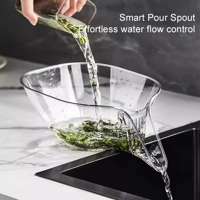 Multifunctional Drain Basket Drain Bowl Household Sink Vegetable Basin Kitchen Washing Fruit Plate Plastic