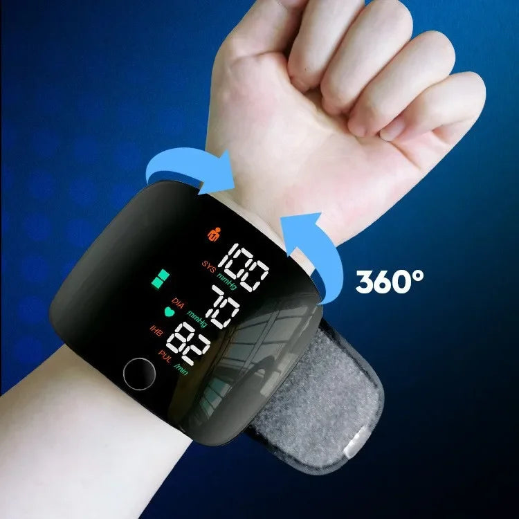 New Touch LED Rechargeable Blood Pressure Wrist Monitor