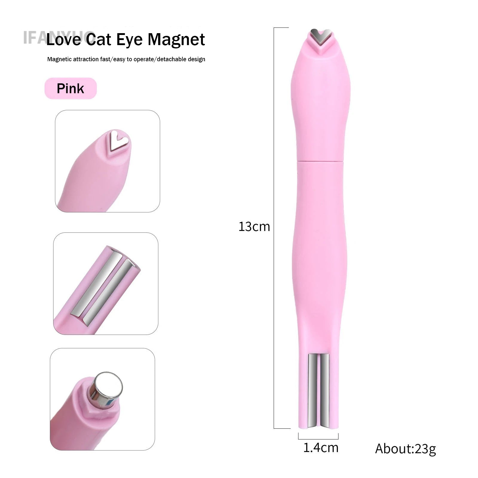 3D Love Heart Nail Magnet 3in1 Cat Eye Effect Double Line Moon Snake Pattern French Nail UV Attraction Magnetic Stick Manicure