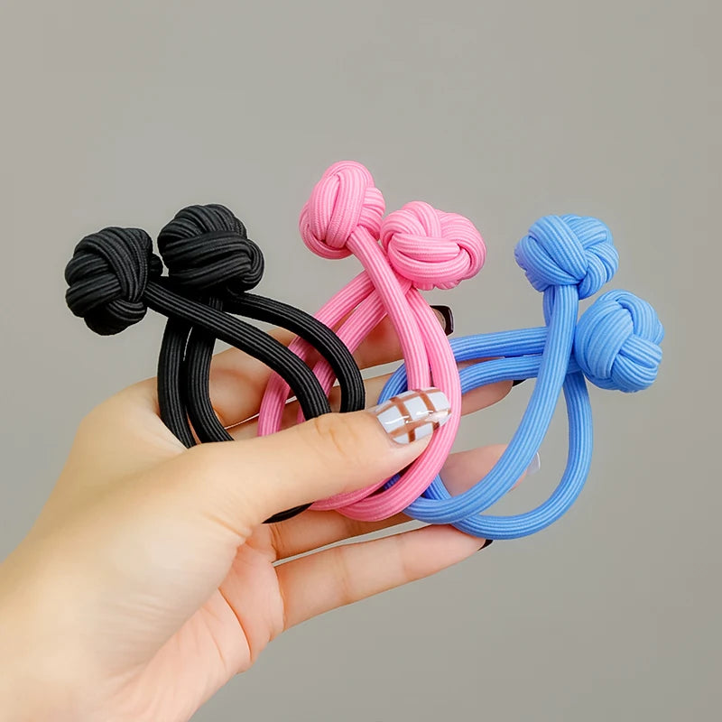 Solid Knot Long Elastic Hair Band For Women Girl Sweet Hair Tie Scrunchie Hair Ring Rubber Band Hair Rope Fashion Hair Accessory