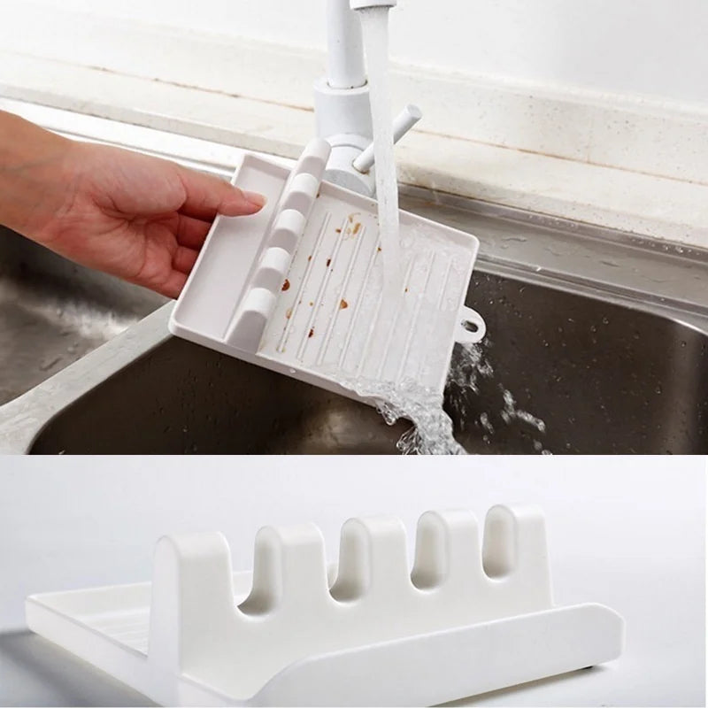 Multi functional spatula rack, kitchen storage rack, household plastic pot cover rack, vegetable cutting board, storage rack