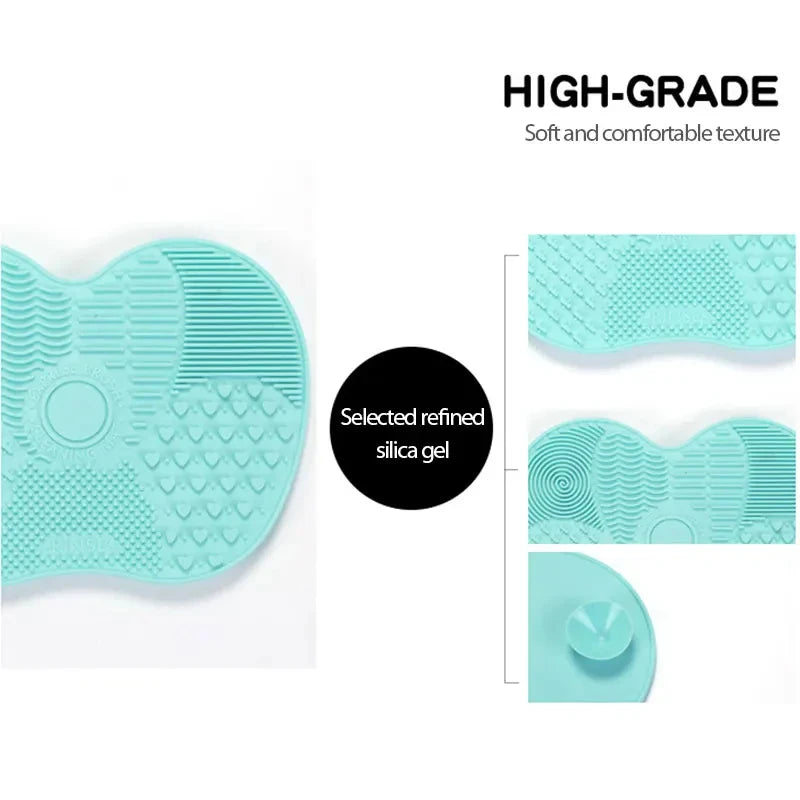 Silicone Brush Cleaner Cosmetic Make Up Washing Brush Gel Cleaning Mat Foundation Makeup Brush Cleaner Pad Scrubber Board