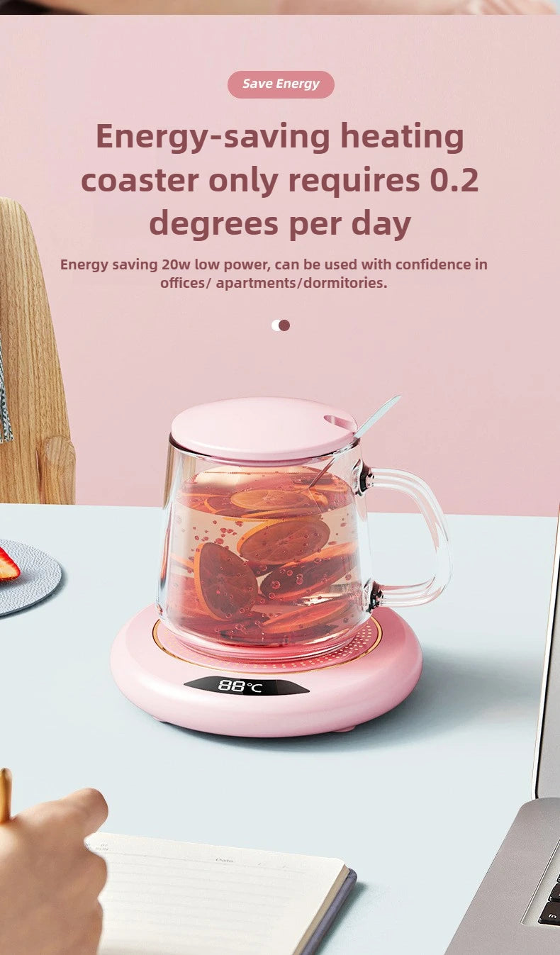 USB Cup Warmer Coffee Mug Heating Coaster 3 Temperature Setting Thermostatic Hot Plate Milk Tea Water Heating Pad Cup Heater
