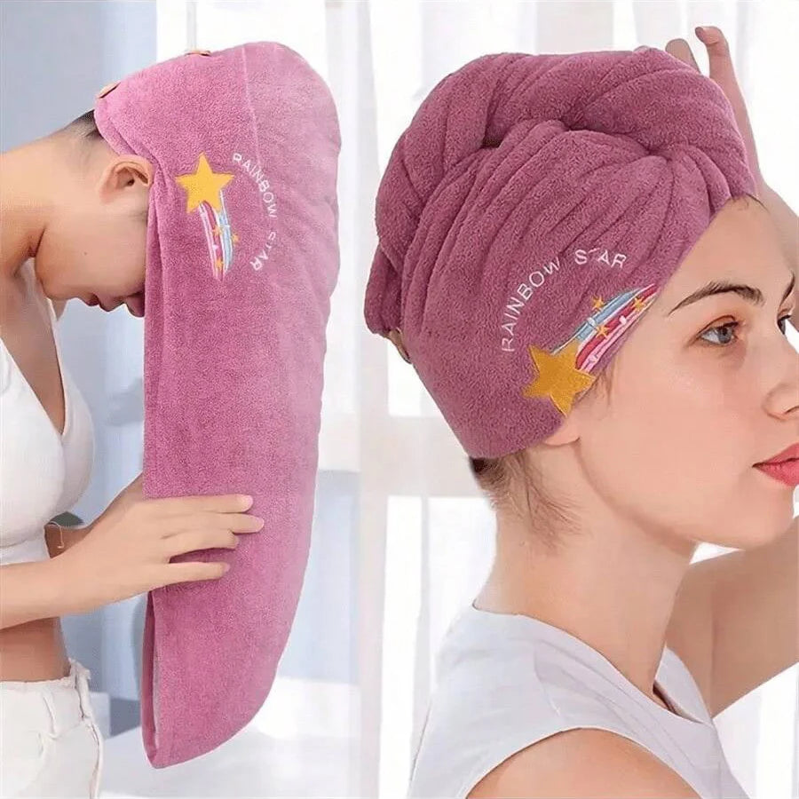 Dry Hair Cap Bath Cap with Water Absorption Fast Dry Hair Towel Being Soft without Falling Hair Super Strong Water Absorption