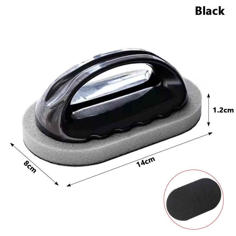 Reusable Emery Magic Sponge - Kitchen Pot Brush with Handle for Easy Cleaning and Decontamination - Washable and Eraser Cleaning