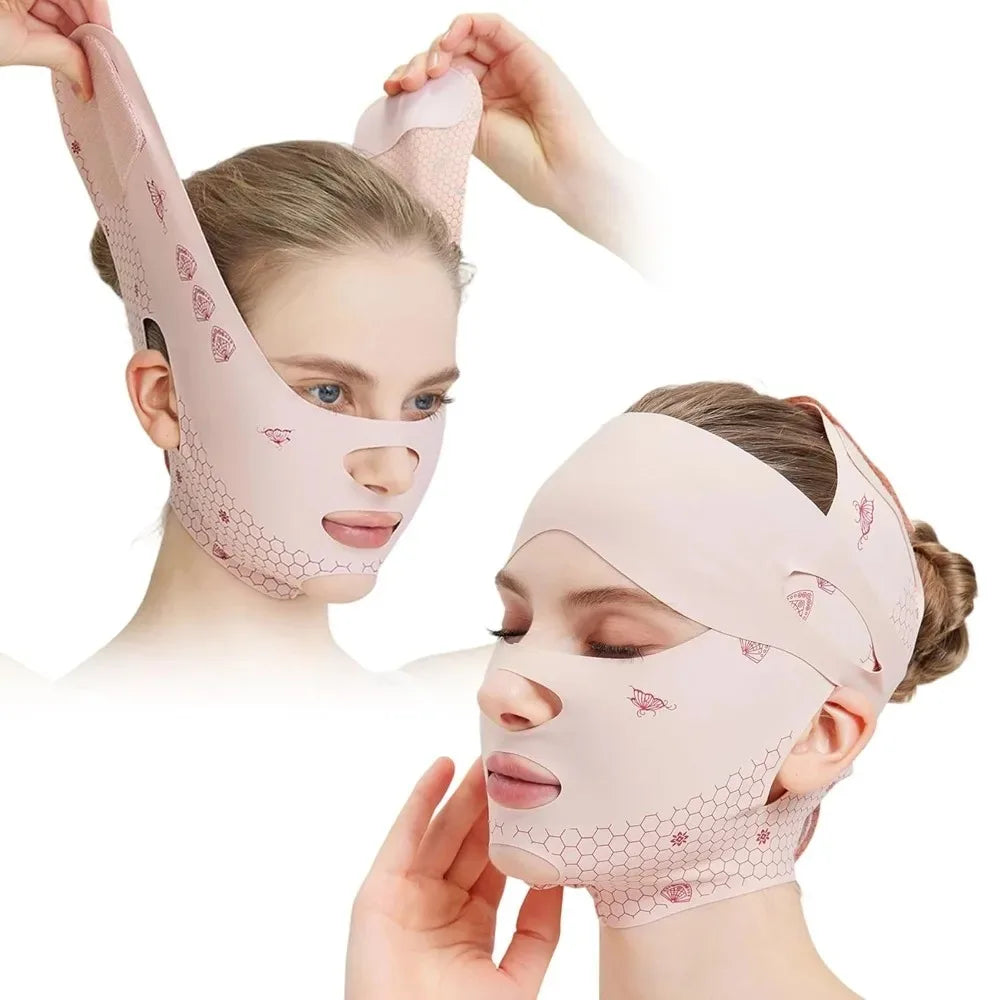 Face Lift Belt Face Strap Forehead Lift Band Comfort Pressure Forehead Bandage Chin Up Face Lifting Vshaped Band Beauty Tool