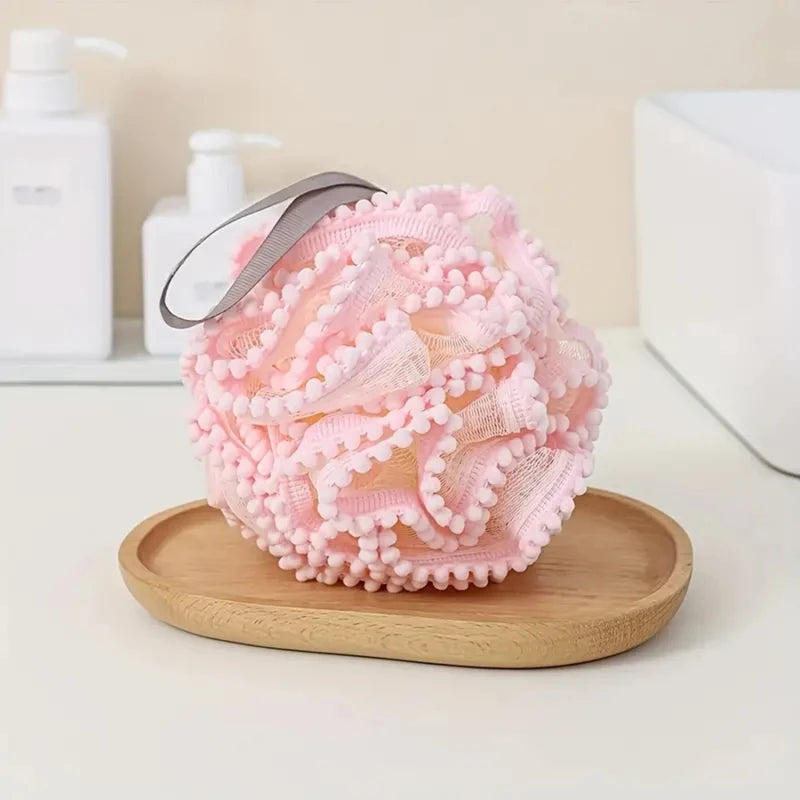 Bath Ball Loofah Sponge Pouf Puff Mesh Shower Soft Quick-Dry Exfoliating Foaming Deep Clean Body Scrubber Bathing Accessories