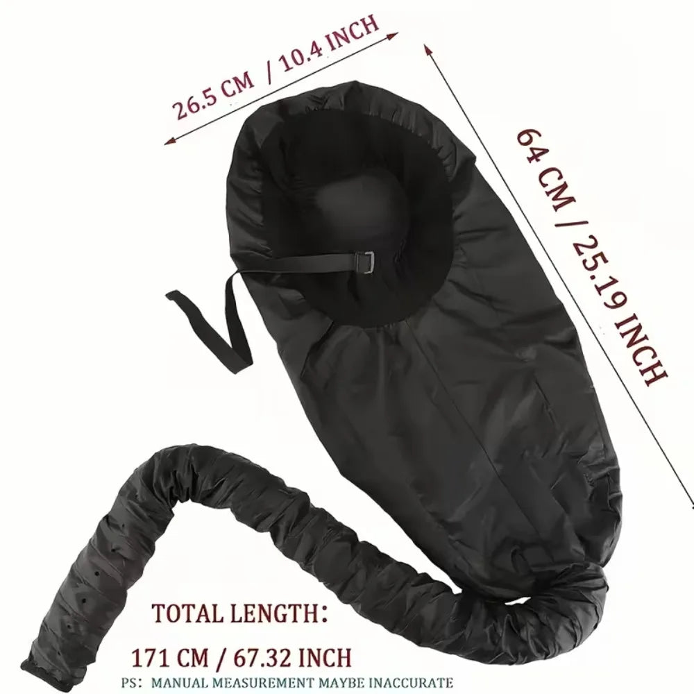 Bonnet Hooded Hair Dryer Attachment Extra Large Adjustable Deep Conditioning Cap Drying Heat Cap with Elastic Strap Fast Drying