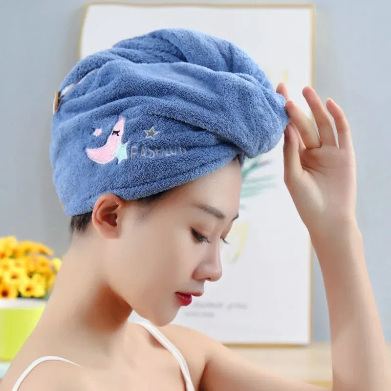 Dry Hair Cap Bath Cap with Water Absorption Fast Dry Hair Towel Being Soft without Falling Hair Super Strong Water Absorption
