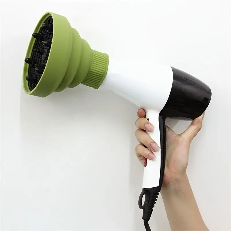 1Pc Silicone Hairdryer Diffuser Cover Foldable Temperature Resistant Hairdryer Curly Drying Blower Hair Styling Accessories