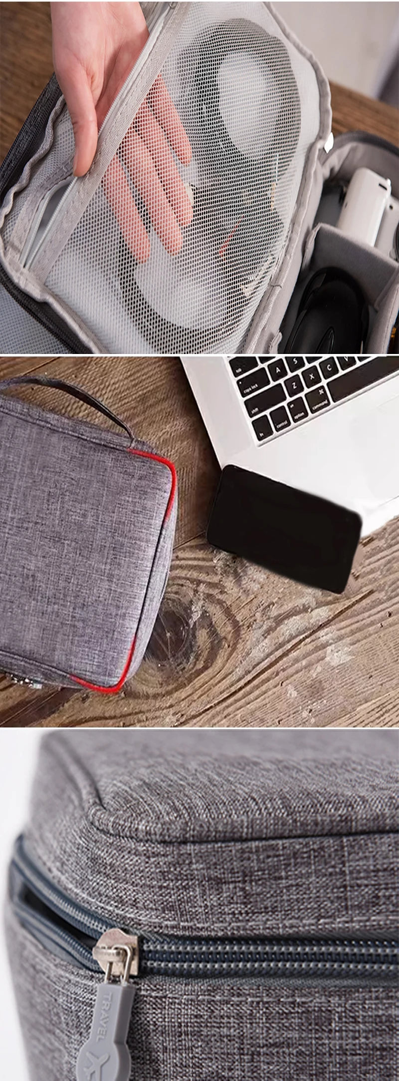 Multi-functional Large Capacity Cable StorageBag Waterproof  USB Data Line Charger Headphone StorageBag Travel cable storage Bag