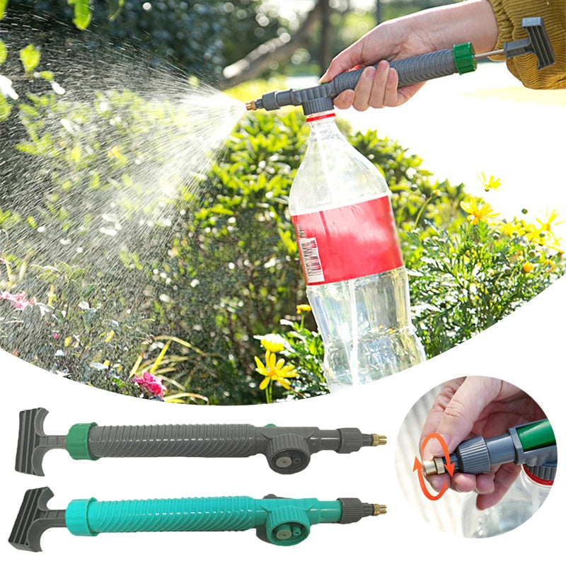 Manual High Pressure Air Pump Sprayer Adjustable Drink Bottle Spray Head Nozzle Garden Watering Tool Sprayer Gardening Tools
