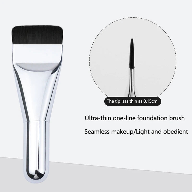 1/2Pc Multi-Use Foundation Ultra-Fine, Hypoallergenic Nylon Bristle Oval Foundation Brush - Perfect for Face Contouring
