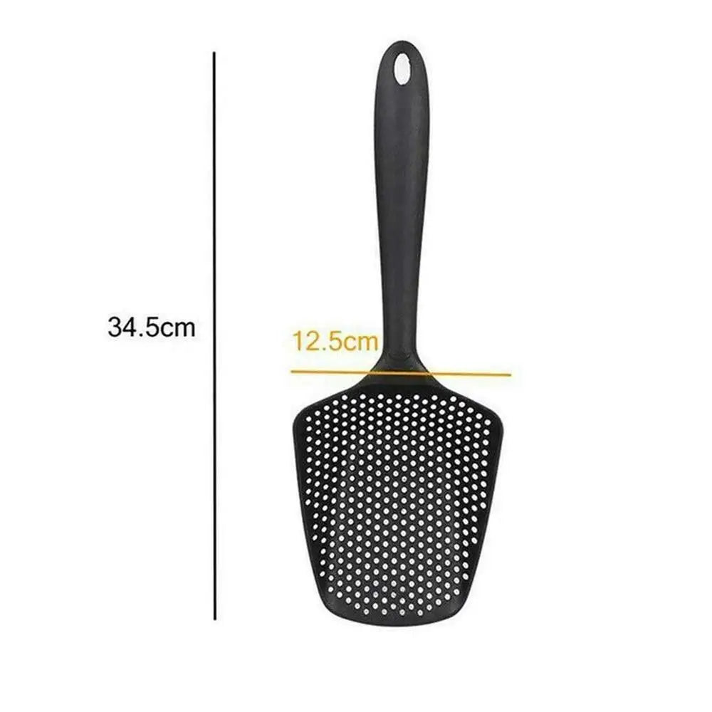 Plastic Strainer Spoon with Handle, Durable Plastic Slotted Spoon Pasta Scoop and Pasta Strainer for Cooking