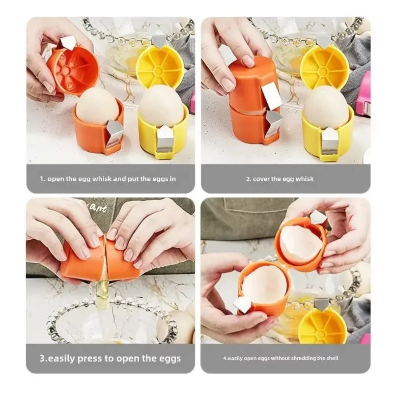 New Egg Shell Opener Press Egg Shell Separator Portable Egg Opener Kitchen Handheld Egg Shell Crusher Household