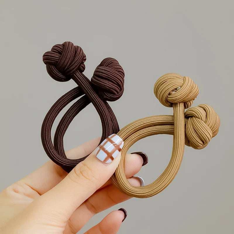 Solid Knot Long Elastic Hair Band For Women Girl Sweet Hair Tie Scrunchie Hair Ring Rubber Band Hair Rope Fashion Hair Accessory