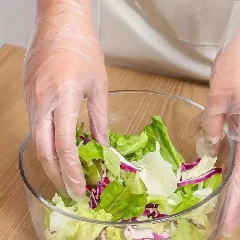 Disposable TPE Gloves Household Cleaning TPE Gloves Kitchen Bathroom Beauty Hairdressing Waste Disposal