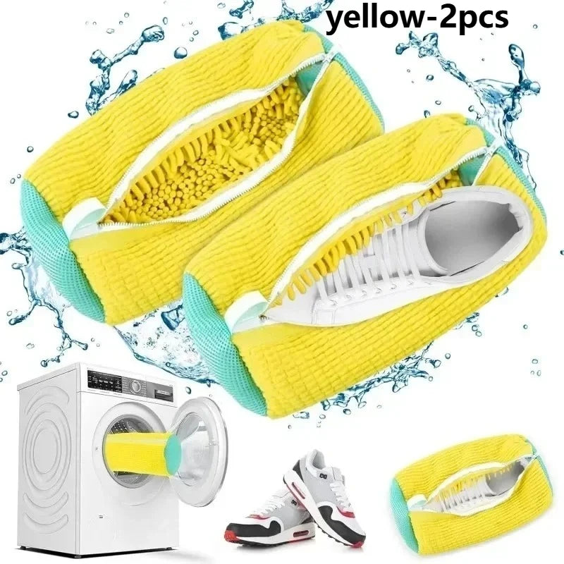 Washable Shoe Washing & Drying Bag with Soft Fiber - Durable Polyester Laundry Protector for Shoes laundry organizer