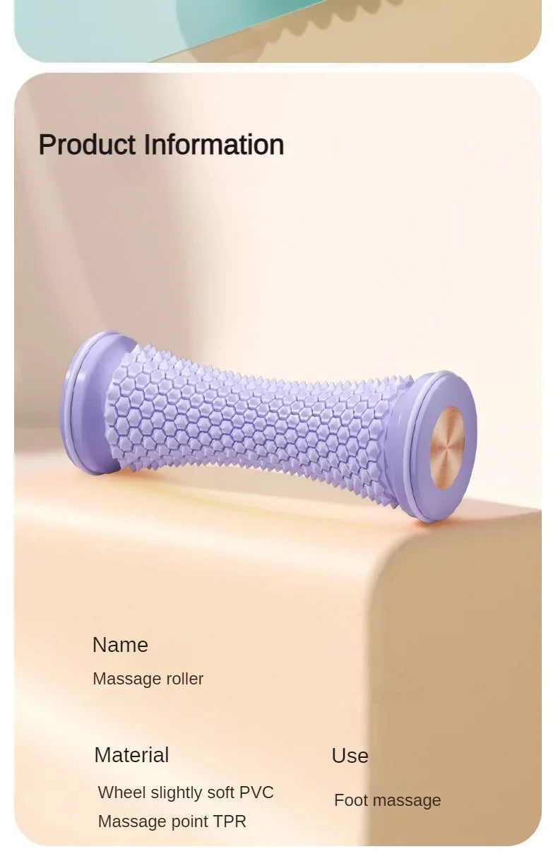 Foot Massager Massage Roller Yoga Plantar Fascia Roller Muscle Massage Ball Relaxation Care Plastic Manual Foot Massager