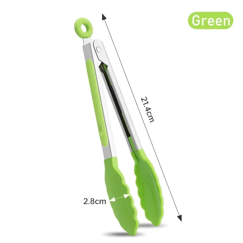 Food Tongs Creative Non-slip BBQ Grilling Tongs Salad Bread Cooking Clip Clamp Serving Utensils Tongs Kitchen Accessories