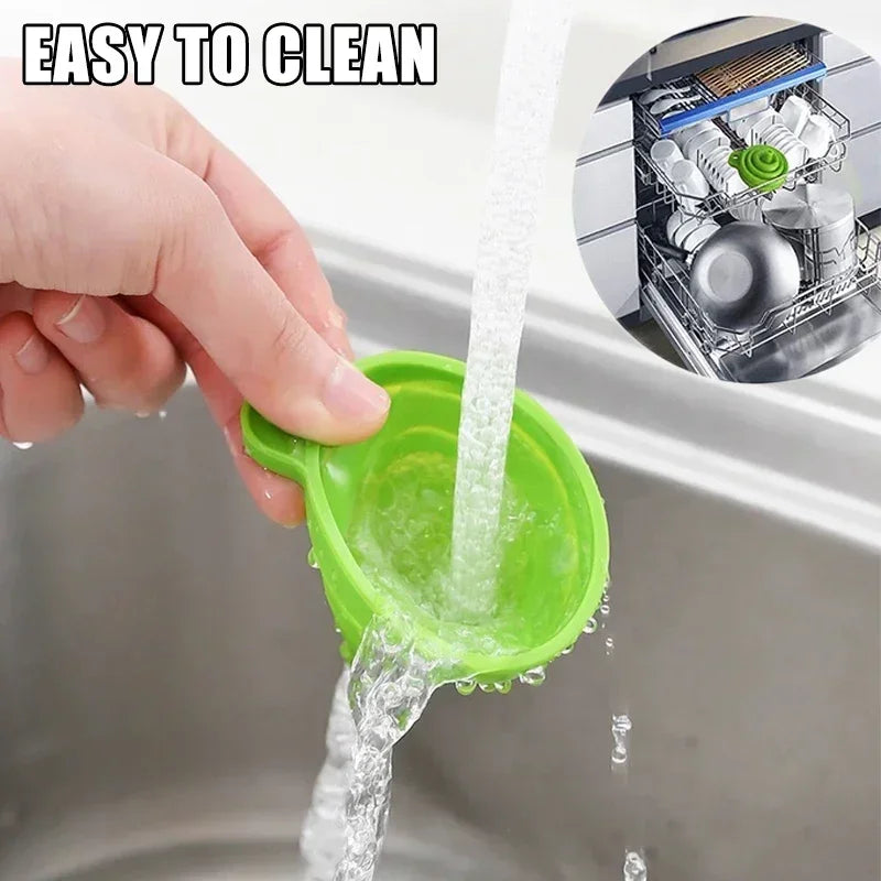 Foldable Silicone Funnel Collapsible Universal Funnels Beer Oil Liquid Hopper Kitchen Cooking Accessories Engine Tools Trechter