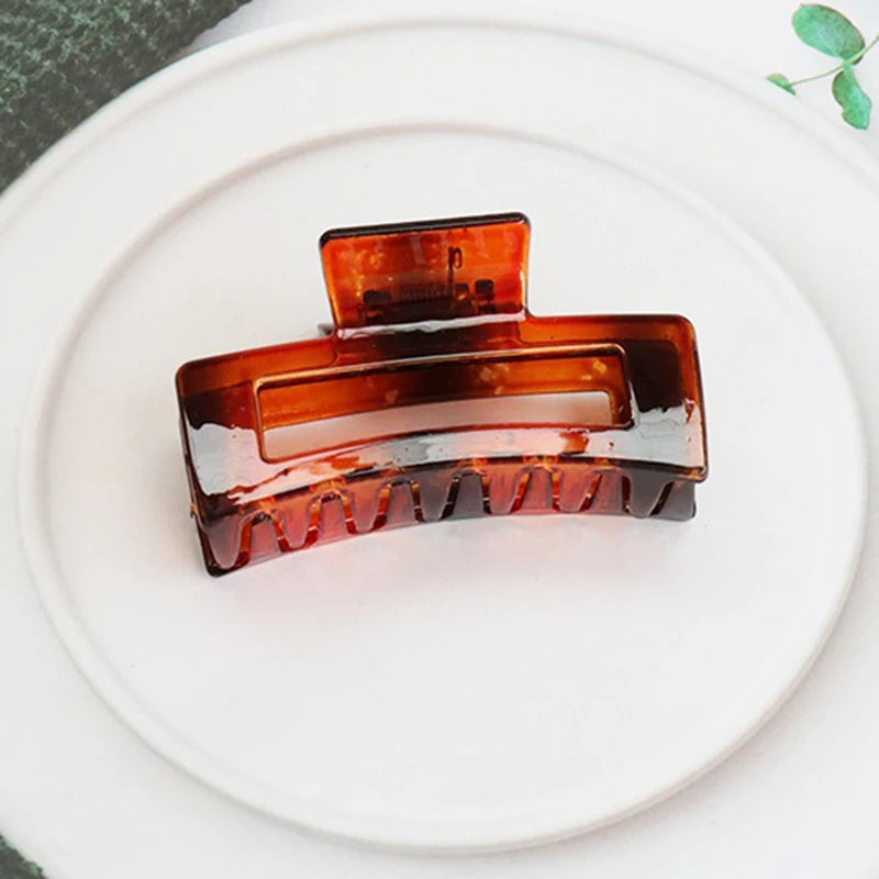 Women's Plastic Quadrate Hair Claws Hair Clips 8.5cm/3.35in Large Size Solid Barrette Crab Hair Clips Fashion Hair Accessories