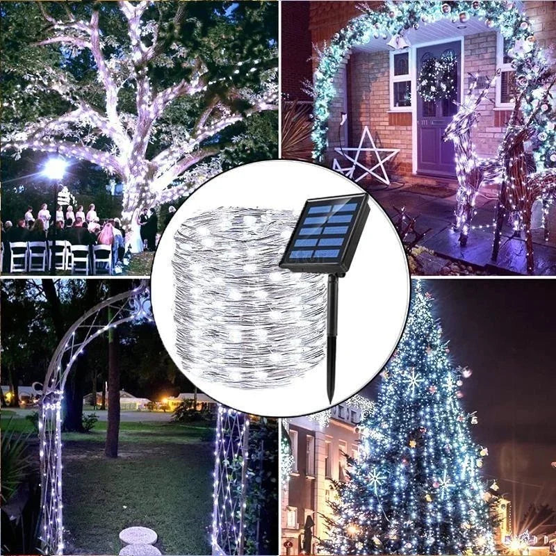 LED Solar Lights Fairy String Lights Waterproof 8 Modes for Garden Tree Decor Garden Lights Outdoor